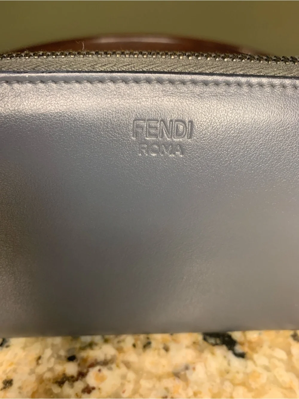 Fendi Monster Black, White and Gray Leather Zip-Around Wallet - Picture 6 of 17